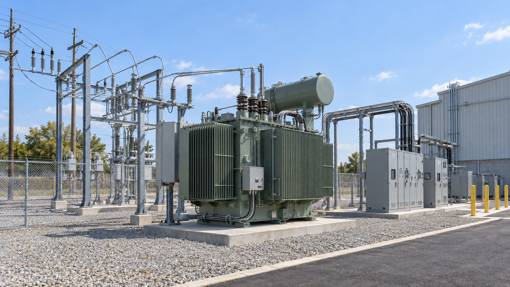 Utility grid interconnection, power transformer and industrial switchgear used for voltage compatibility review